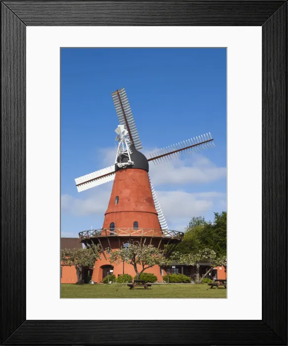 Framed Print : Denmark, Funen, Astrup, windmill Framed Print : Denmark, Funen, Astrup, windmill