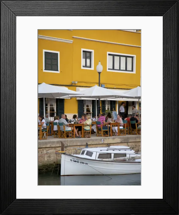 Framed Print : Restaurant, Ciutadella, Menorca, Spain Framed Print : Restaurant, Ciutadella, Menorca, Spain