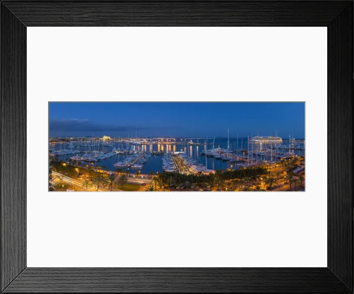 Framed Print : Cathedral La Seu and harbour, Palma, Mallorca (Majorca), Balearic Islands, Spain