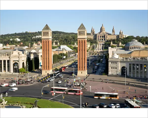 Palace Nationale, Place Espanya, Barcelona, Catalunya, Spain - Time lapse