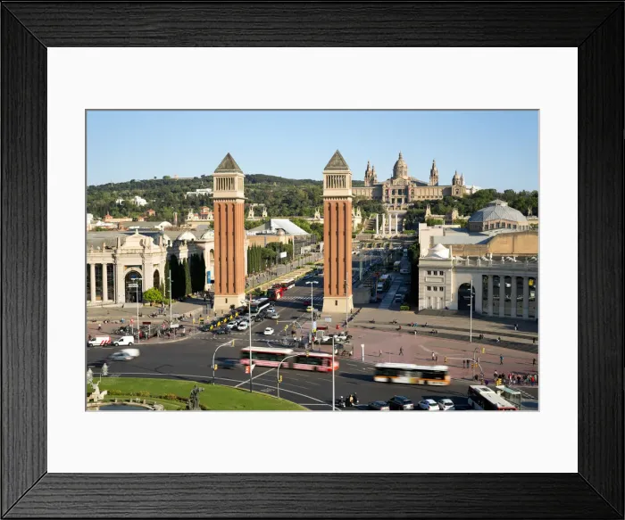 Framed Print : Palace Nationale, Place Espanya, Barcelona, Catalunya, Spain - Time lapse Framed Print : Palace Nationale, Place Espanya, Barcelona, Catalunya, Spain - Time lapse
