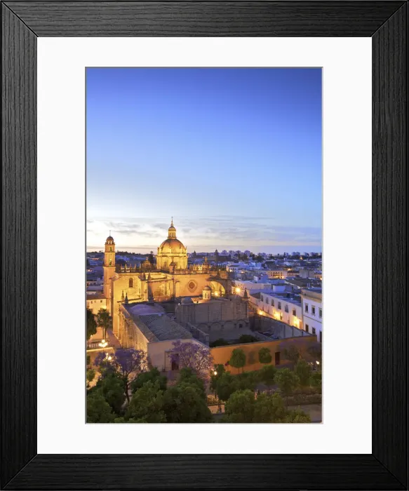 Framed Print : The Cathedral of San Salvador at Night, Jerez de la Frontera, Cadiz Province, Andalusia Framed Print : The Cathedral of San Salvador at Night, Jerez de la Frontera, Cadiz Province, Andalusia