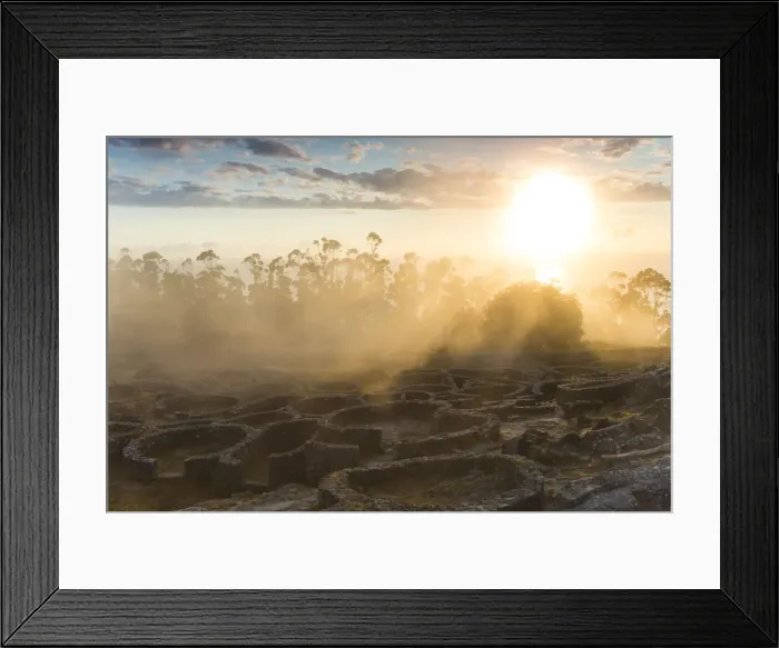 Framed Print : Stone circles at Iron Age Village of Castro de Santa Tegra, Santa Tecla, Pontevedra Framed Print : Stone circles at Iron Age Village of Castro de Santa Tegra, Santa Tecla, Pontevedra