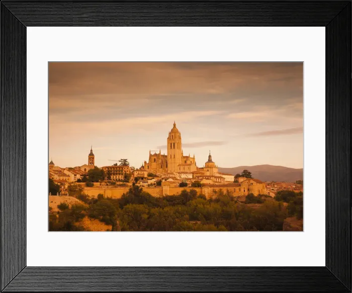 Framed Print : Spain, Castilla y Leon Region, Segovia Province, Segovia, town view with Segovia Cathedral Framed Print : Spain, Castilla y Leon Region, Segovia Province, Segovia, town view with Segovia Cathedral