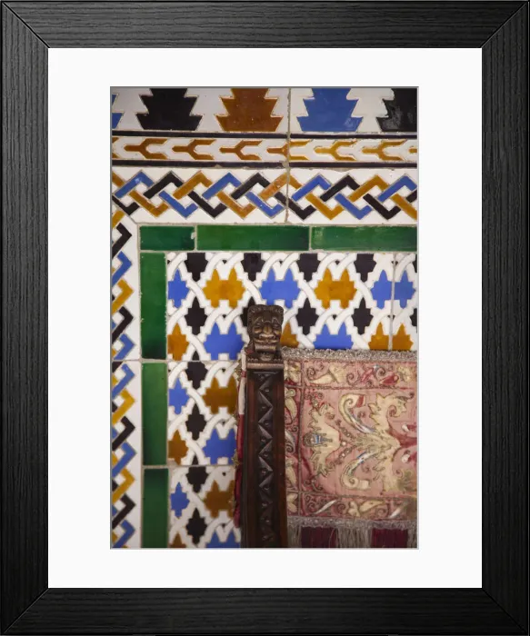 Framed Print : Spain, Castilla y Leon Region, Segovia Province, Segovia, The Alcazar, tile detail Framed Print : Spain, Castilla y Leon Region, Segovia Province, Segovia, The Alcazar, tile detail