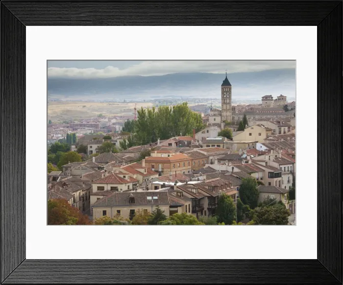 Framed Print : Spain, Castilla y Leon Region, Segovia Province, Segovia, elevated town view Framed Print : Spain, Castilla y Leon Region, Segovia Province, Segovia, elevated town view