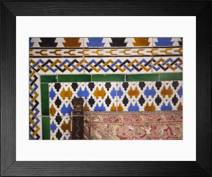 Framed Print : Spain, Castilla y Leon Region, Segovia Province, Segovia, The Alcazar, tile detail Framed Print : Spain, Castilla y Leon Region, Segovia Province, Segovia, The Alcazar, tile detail
