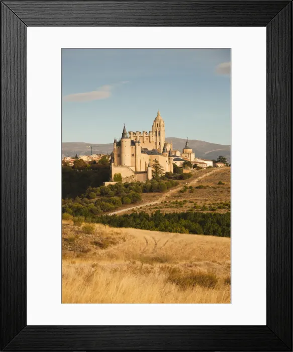 Framed Print : Spain, Castilla y Leon Region, Segovia Province, Segovia, elevated town view with Framed Print : Spain, Castilla y Leon Region, Segovia Province, Segovia, elevated town view with