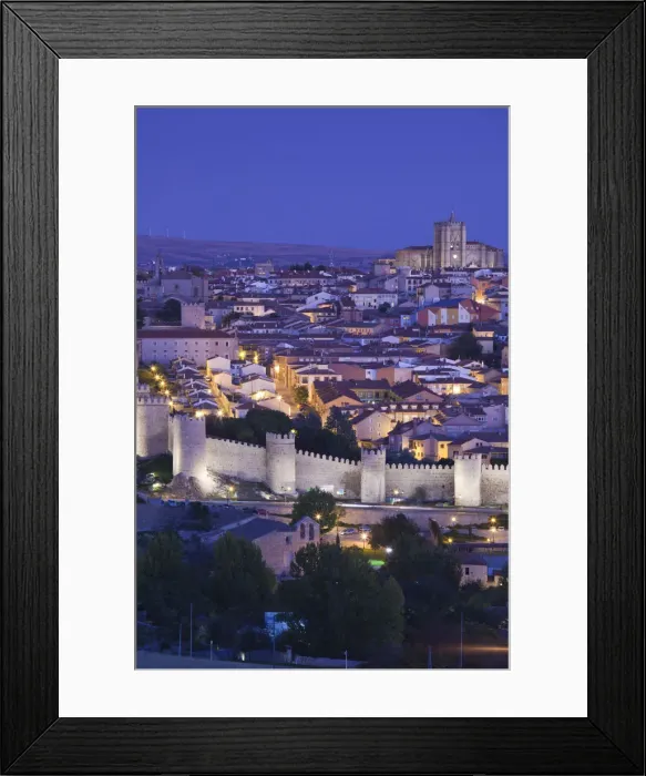 Framed Print : Spain, Castilla y Leon Region, Avila Province, Avila, Las Murallas, town walls, elevated Framed Print : Spain, Castilla y Leon Region, Avila Province, Avila, Las Murallas, town walls, elevated