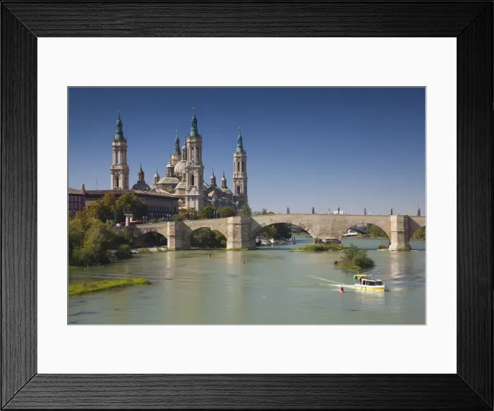 Framed Print : Spain, Aragon Region, Zaragoza Province, Zaragoza, Basilica de Nuestra Senora de Pilar