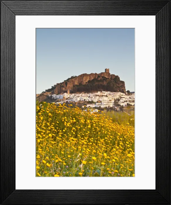 Framed Print : Zahara de la Sierra at sunset, Zahara de la Sierra, Cadiz Province, Andalusia, Spain Framed Print : Zahara de la Sierra at sunset, Zahara de la Sierra, Cadiz Province, Andalusia, Spain