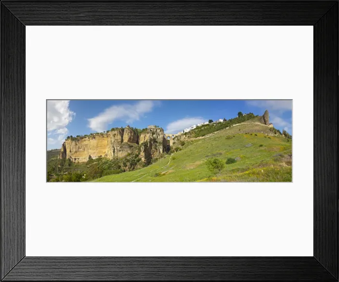 Framed Print : Puento Nuevo & the White Village of Ronda, Ronda, Malaga Province, Andalusia, Spain