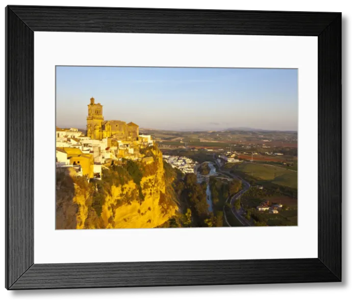 Framed Print : Church of San Pedro & the surounding countryside at sunset, Arcos De la Fontera, Cadiz Framed Print : Church of San Pedro & the surounding countryside at sunset, Arcos De la Fontera, Cadiz