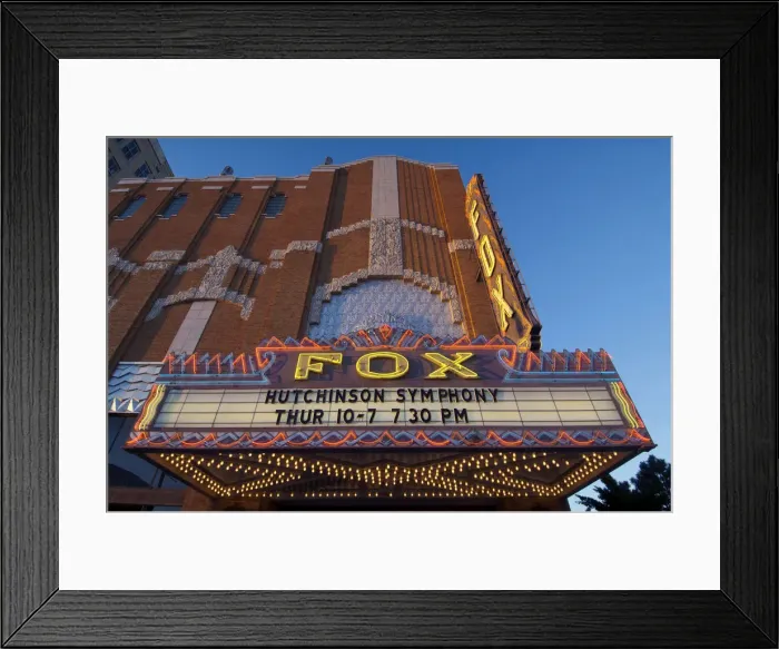 Framed Print : USA, Kansas, Hutchinson, Fox Theatre, State Movie Palace Of USA, Kansas, Marquee Was Framed Print : USA, Kansas, Hutchinson, Fox Theatre, State Movie Palace Of USA, Kansas, Marquee Was