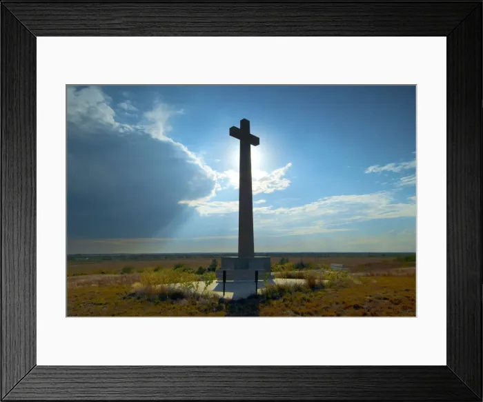 Framed Print : USA, Kansas, Dodge City, Coronado Cross, Spanish Conquistador Francisco Vasquez de