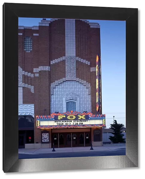 USA, Kansas, Hutchinson, Fox Theatre, State Movie Palace Of USA, Kansas, Marquee Was