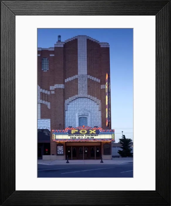 Framed Print : USA, Kansas, Hutchinson, Fox Theatre, State Movie Palace Of USA, Kansas, Marquee Was Framed Print : USA, Kansas, Hutchinson, Fox Theatre, State Movie Palace Of USA, Kansas, Marquee Was