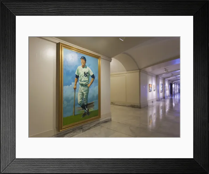 Framed Print : USA, Oklahoma, Oklahoma City, Oklahoma State Capitol Building, painting of Mickey Mantle Framed Print : USA, Oklahoma, Oklahoma City, Oklahoma State Capitol Building, painting of Mickey Mantle