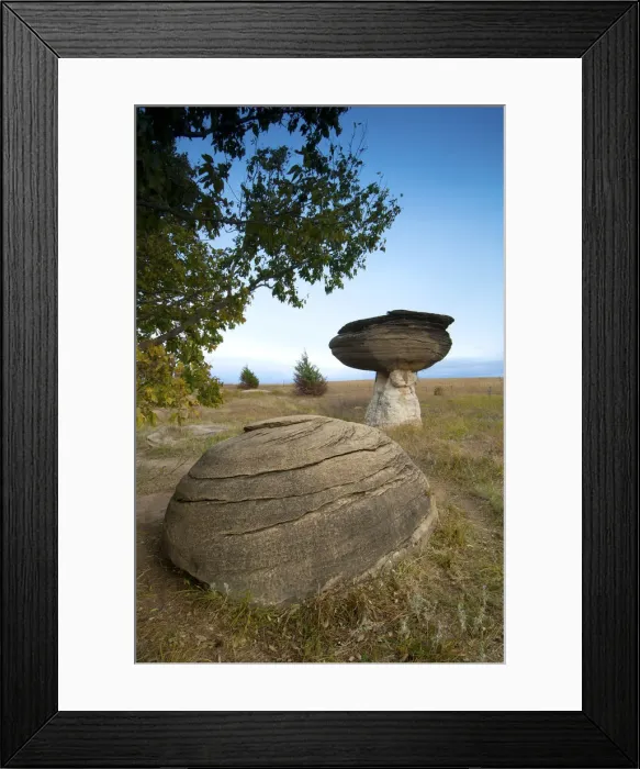 Framed Print : USA, Kansas, Ellsworth County, Mushroom Rock State Park, Dakota Sandstone Formations Framed Print : USA, Kansas, Ellsworth County, Mushroom Rock State Park, Dakota Sandstone Formations