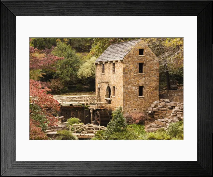 Framed Print : USA, Arkansas, North Little Rock, The Old Mill, featured in the film, Gone with the Wind