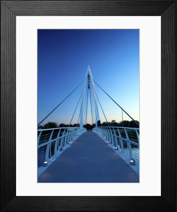 Framed Print : USA, Kansas, Wichita, Keeper Of The Plains Plaza, Suspended Foot Bridge Framed Print : USA, Kansas, Wichita, Keeper Of The Plains Plaza, Suspended Foot Bridge