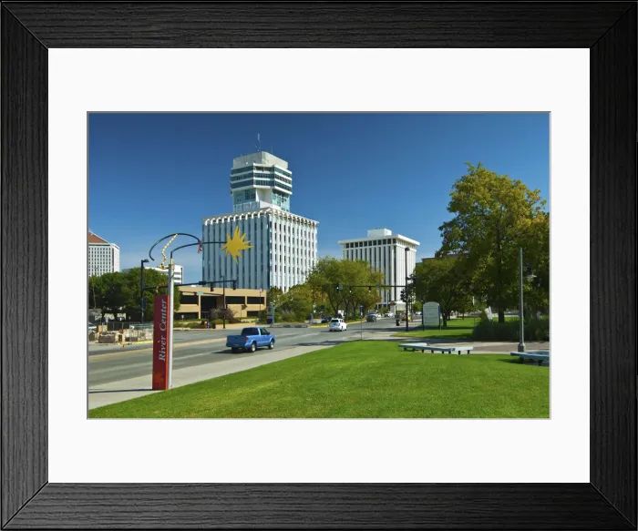 Framed Print : USA, Kansas, Wichita, Downtown, High Rise Office Buildings Framed Print : USA, Kansas, Wichita, Downtown, High Rise Office Buildings