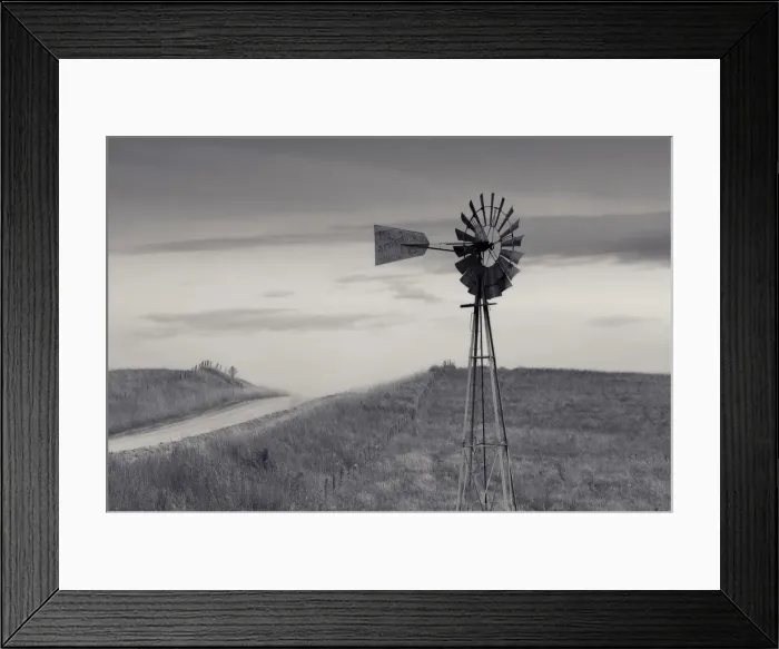 Framed Print : USA, Kansas, Ellsworth County, Windmill, Dirt Road, Smoky Hills Region Framed Print : USA, Kansas, Ellsworth County, Windmill, Dirt Road, Smoky Hills Region