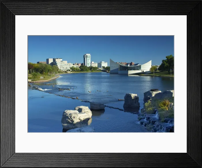 Framed Print : USA, Kansas, Wichita, Skyline, Arkansas River Framed Print : USA, Kansas, Wichita, Skyline, Arkansas River