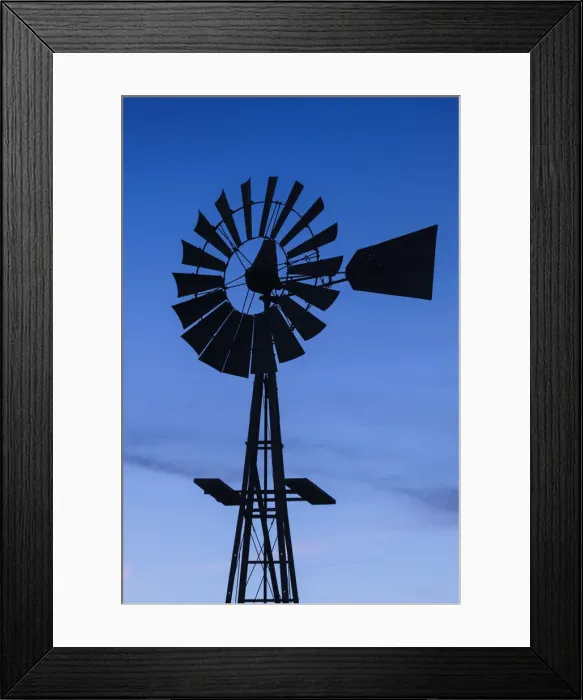Framed Print : USA, Oklahoma, Elk City, vintage farm windmills Framed Print : USA, Oklahoma, Elk City, vintage farm windmills