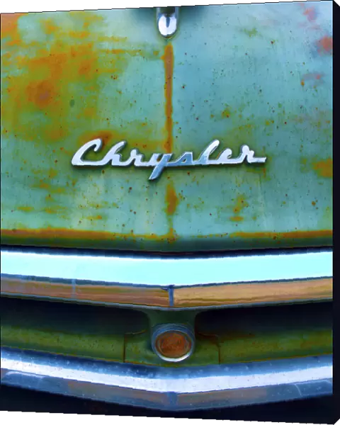 USA, Kansas, Classic Early 1950s Chrysler, House, Drive Way