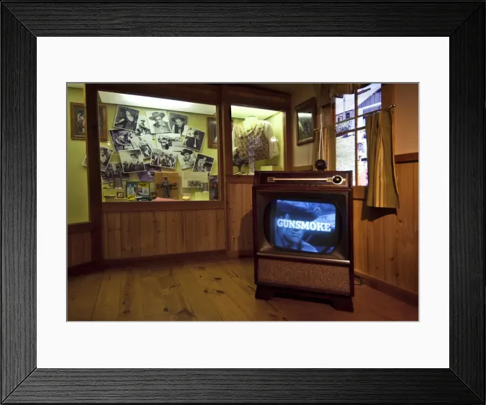 Framed Print : USA, Kansas, Dodge City, Boot Hill Museum, Hollywood And Television Gallery, Gunsmoke Framed Print : USA, Kansas, Dodge City, Boot Hill Museum, Hollywood And Television Gallery, Gunsmoke