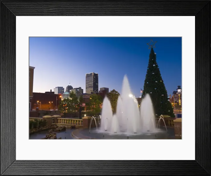 Framed Print : USA, Oklahoma, Oklahoma City, Bricktown Area