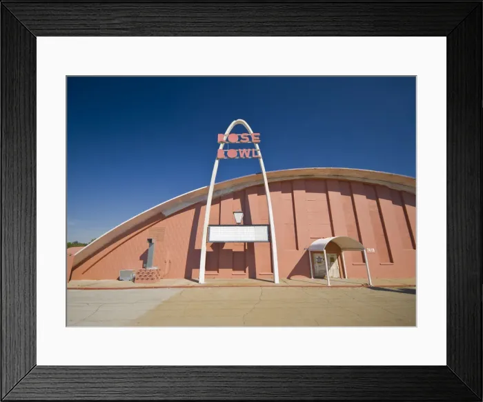 Framed Print : USA, Oklahoma, Route 66, Tulsa, Rose Bowl bowling Alley Framed Print : USA, Oklahoma, Route 66, Tulsa, Rose Bowl bowling Alley