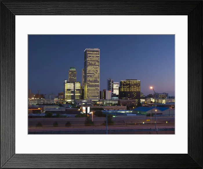 Framed Print : USA, Oklahoma, Tulsa, Downtown skyline Framed Print : USA, Oklahoma, Tulsa, Downtown skyline