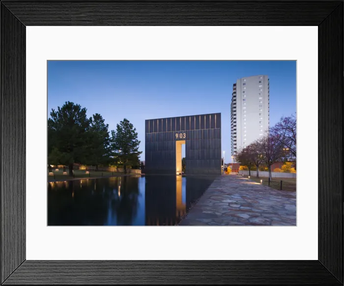 Framed Print : USA, Oklahoma, Oklahoma City, Oklahoma City National Memorial to the victims of Framed Print : USA, Oklahoma, Oklahoma City, Oklahoma City National Memorial to the victims of