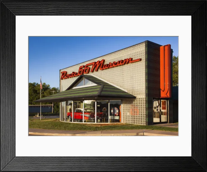 Framed Print : USA, Oklahoma, Clinton, Route 66 Museum