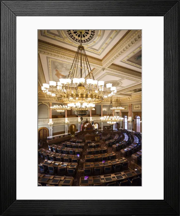 Framed Print : USA, Kansas, Topeka, Kansas State Capital, Chamber of the State House of Representatives Framed Print : USA, Kansas, Topeka, Kansas State Capital, Chamber of the State House of Representatives