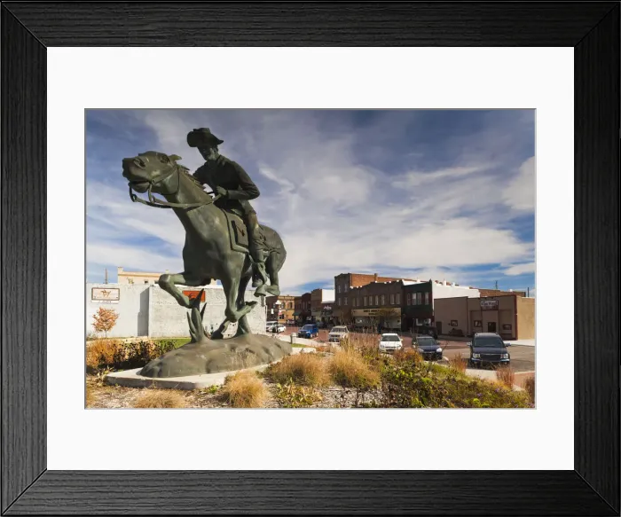 Framed Print : USA, Kansas, Marysville, Pony Express Monument