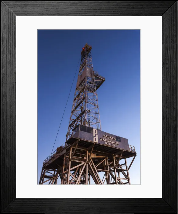 Framed Print : USA, Oklahoma, Elk City, Parker Drilling Rig 114, Worlds Largest Inland oil