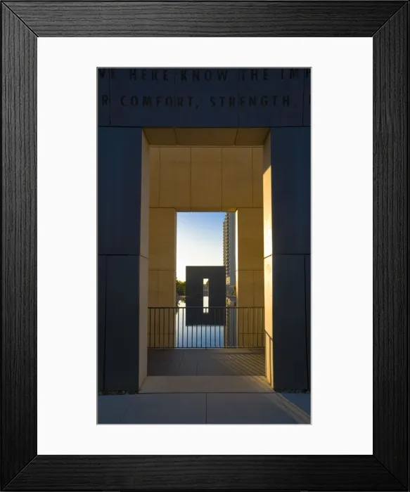 Framed Print : USA, Oklahoma, Oklahoma City, National Memorial, Site of Alfred P Framed Print : USA, Oklahoma, Oklahoma City, National Memorial, Site of Alfred P