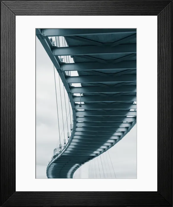 Framed Print : USA, Nebraska, Omaha, Bob Kerrey Pedestrian Bridge across the Missouri River Framed Print : USA, Nebraska, Omaha, Bob Kerrey Pedestrian Bridge across the Missouri River