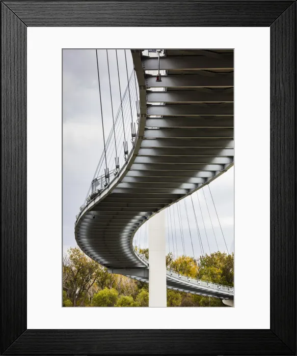 Framed Print : USA, Nebraska, Omaha, Bob Kerrey Pedestrian Bridge across the Missouri River Framed Print : USA, Nebraska, Omaha, Bob Kerrey Pedestrian Bridge across the Missouri River
