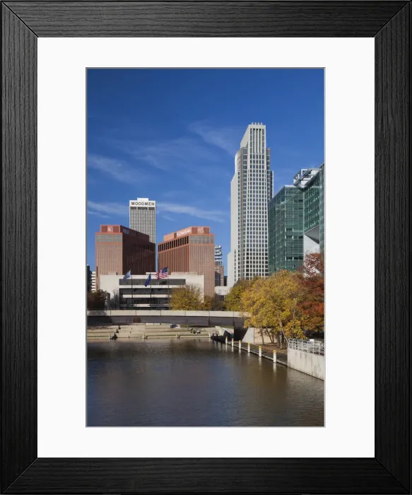 Framed Print : USA, Nebraska, Omaha, Gene Leahy Mall, skyine Framed Print : USA, Nebraska, Omaha, Gene Leahy Mall, skyine
