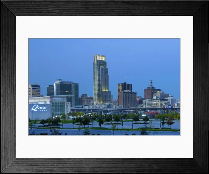Framed Print : USA, Nebraska, Omaha, Skyline Framed Print : USA, Nebraska, Omaha, Skyline