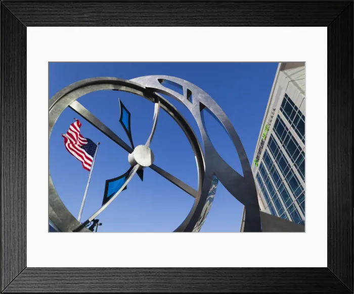 Framed Print : USA, Nebraska, Omaha, Century Link Center clock Framed Print : USA, Nebraska, Omaha, Century Link Center clock