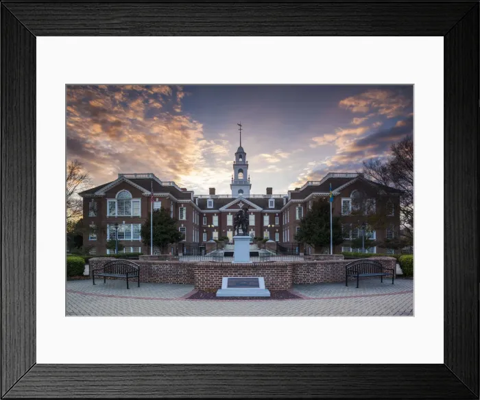 Framed Print : USA, Delaware, Dover, Legislative Hall, Delaware State House, dusk Framed Print : USA, Delaware, Dover, Legislative Hall, Delaware State House, dusk