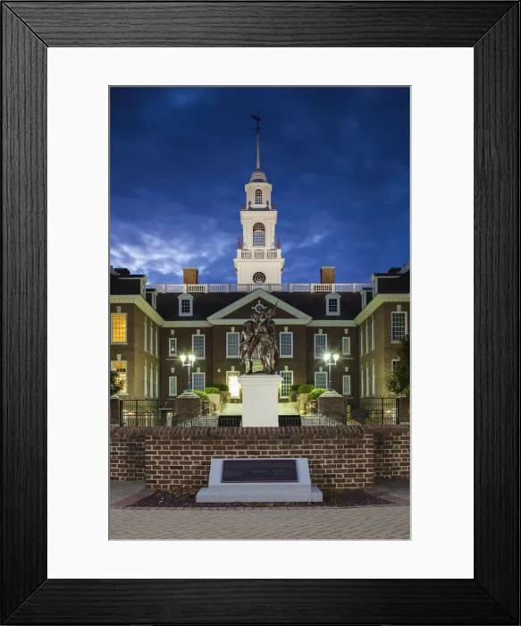 Framed Print : USA, Delaware, Dover, Legislative Hall, Delaware State House, dusk Framed Print : USA, Delaware, Dover, Legislative Hall, Delaware State House, dusk