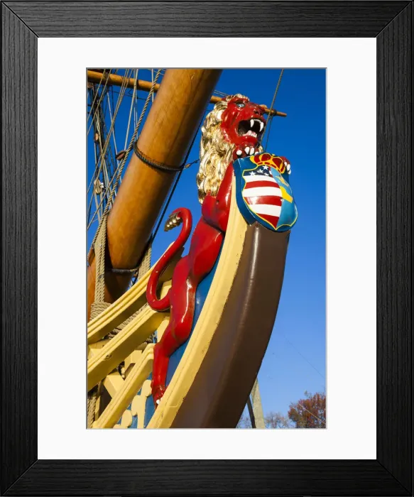 Framed Print : USA, Delaware, Wilmington, Kalmar Nyckel, replica of ship that brought first European