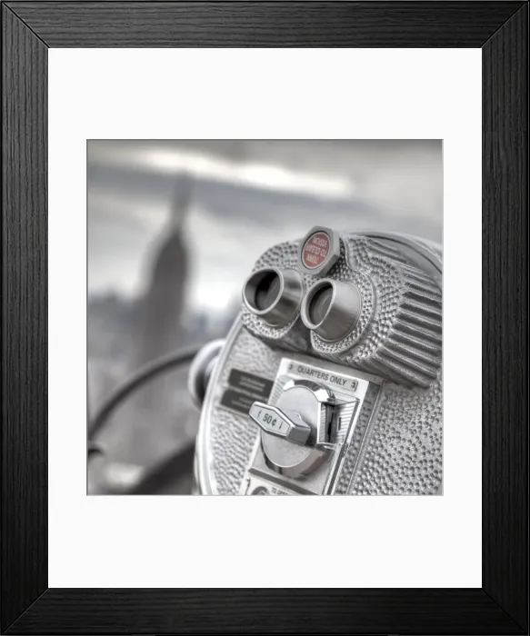 Framed Print : Binoculars & Empire State Building, Manhattan, New York City, USA Framed Print : Binoculars & Empire State Building, Manhattan, New York City, USA