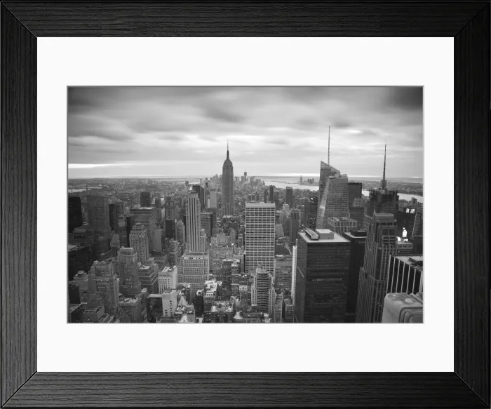 Framed Print : Midtown skyline with Empire State Building from the Rockefeller Center, Manhattan Framed Print : Midtown skyline with Empire State Building from the Rockefeller Center, Manhattan